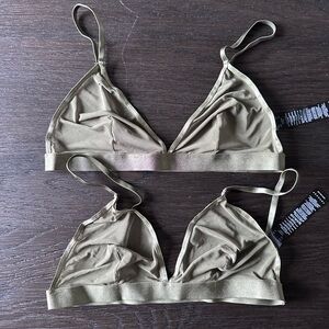 Topshop Khaki Triangle Bralette